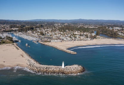 Santa Cruz CA Yacht Harbor and surrounding homes