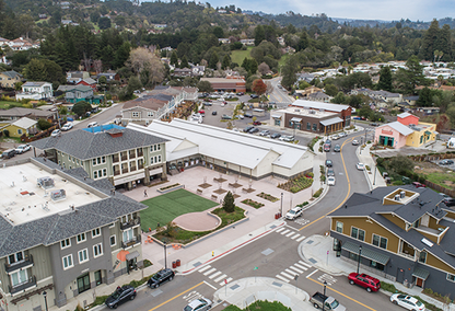 Aerial view of Aptos Village