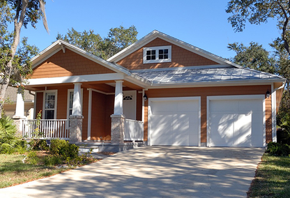 Orange and white single family home