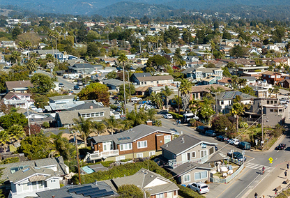 Aerial view Live Oak, Pleasure Point