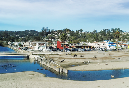 View of ocean and Rio Del Mar restaurants