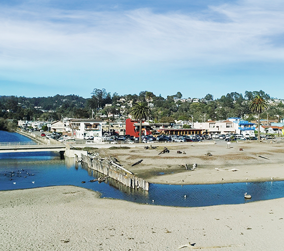 View of ocean and Rio Del Mar restaurants