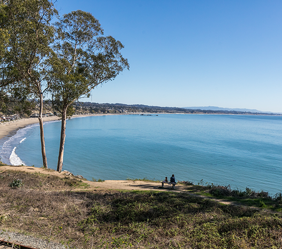 View of ocean and walking trail