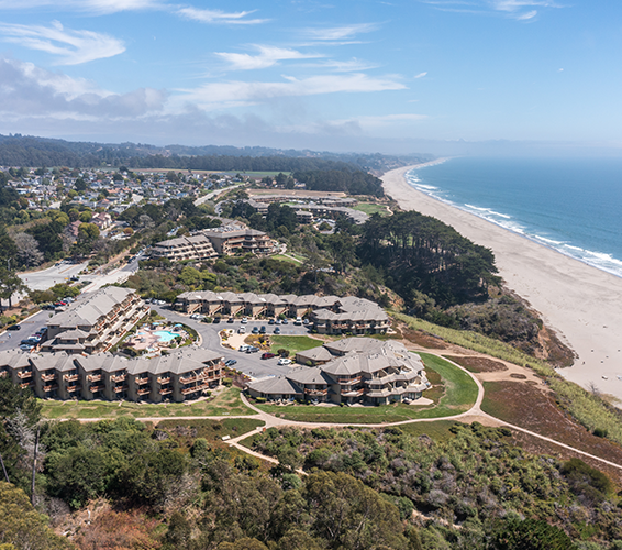 Aerial view of Seascape and he beach