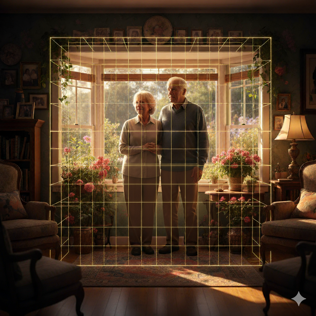 Seniors ready to sell their home are trapped by tax burden, seniors with a cage trapping them