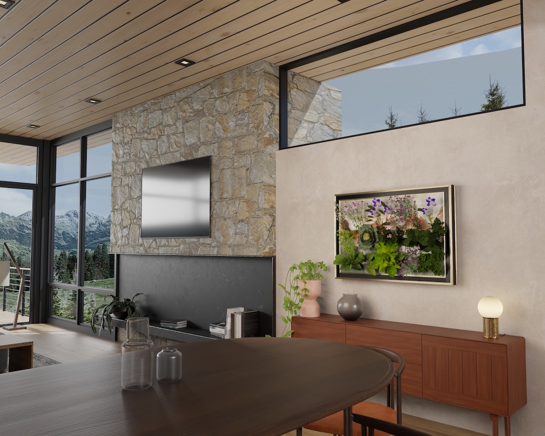 Living Art installation on wall