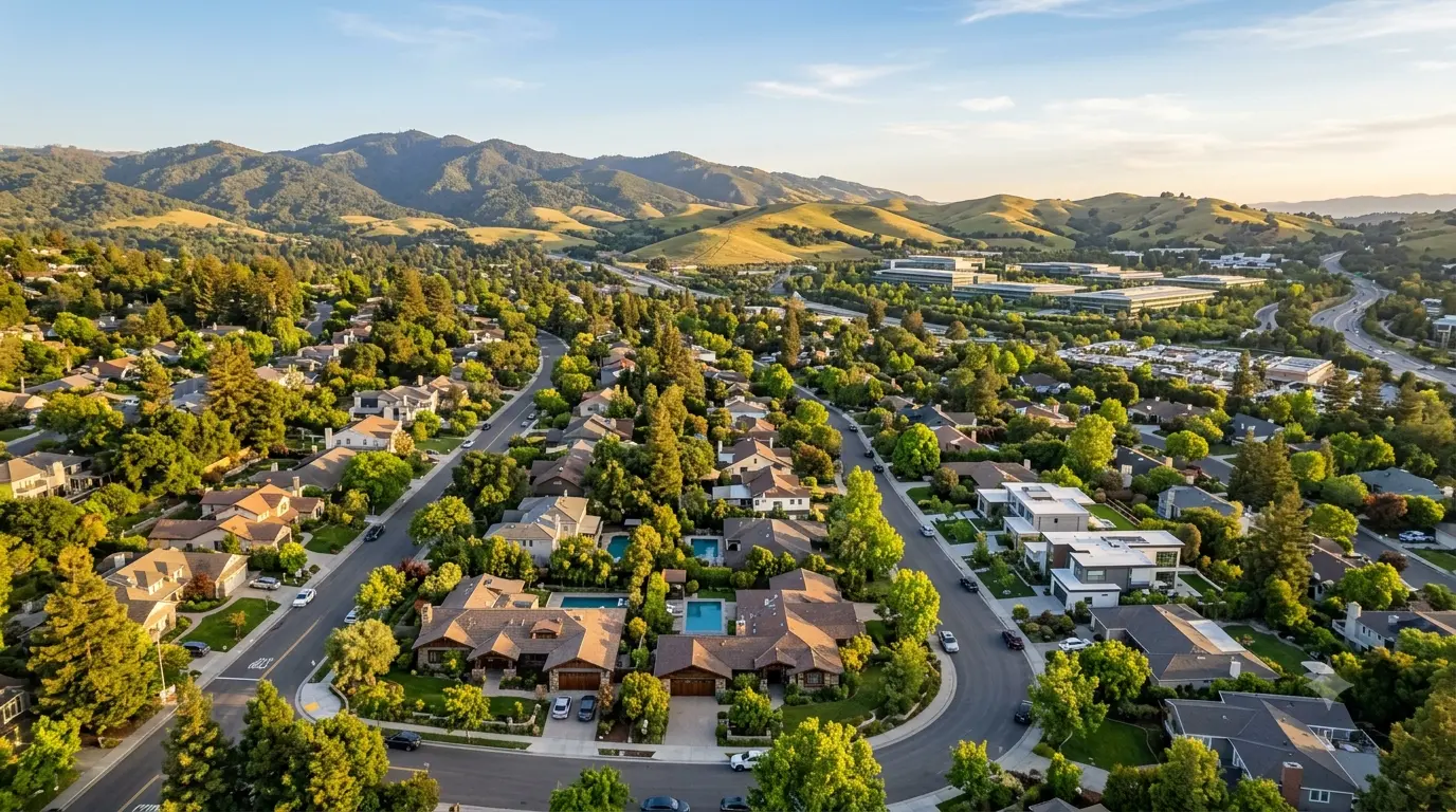 residential neighborhood in Silicon Valley