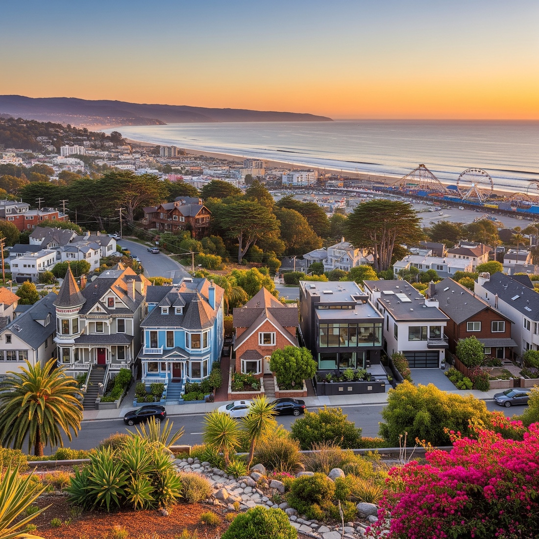Santa Cruz CA Homes overlooking the ocean