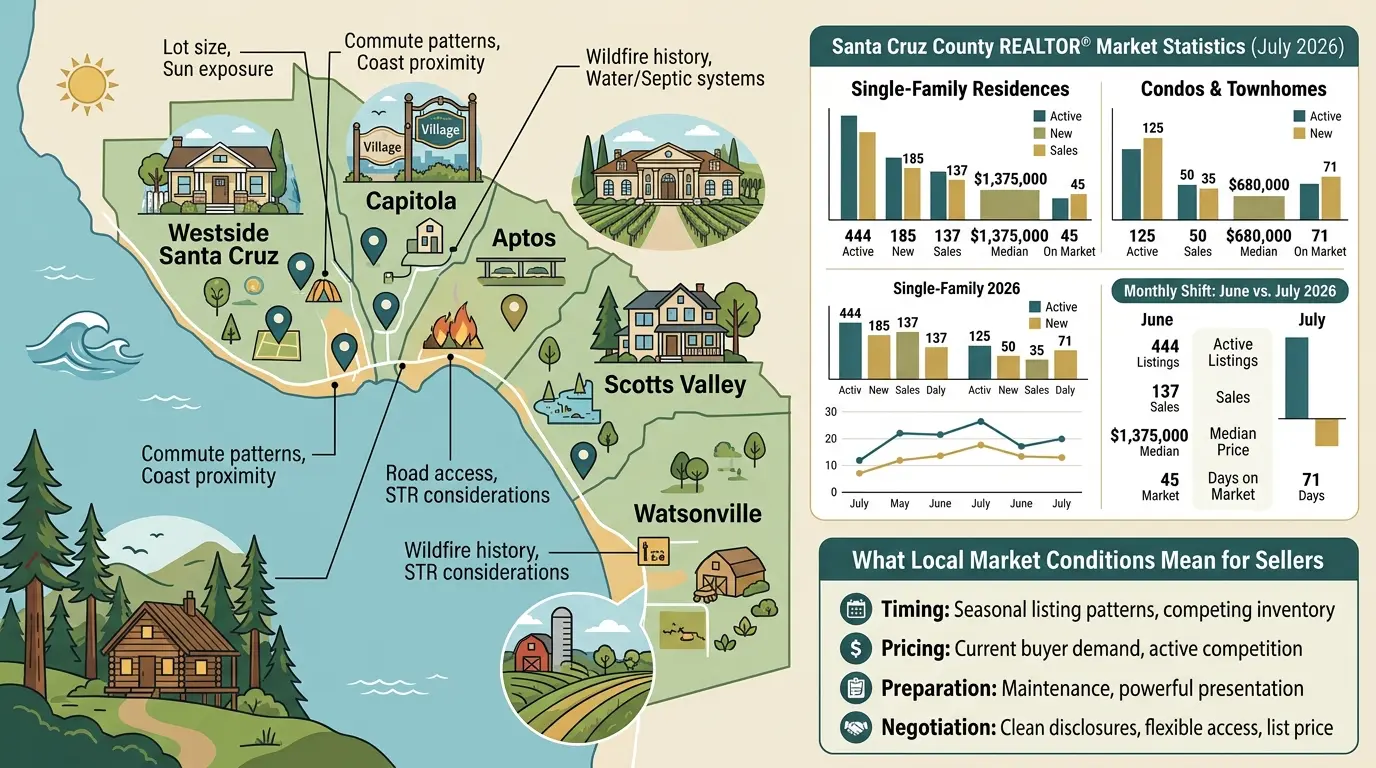 Selling a home in Santa Cruz County  infographic