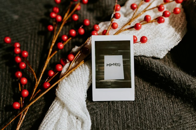 Picture of a photo on knitted fabric