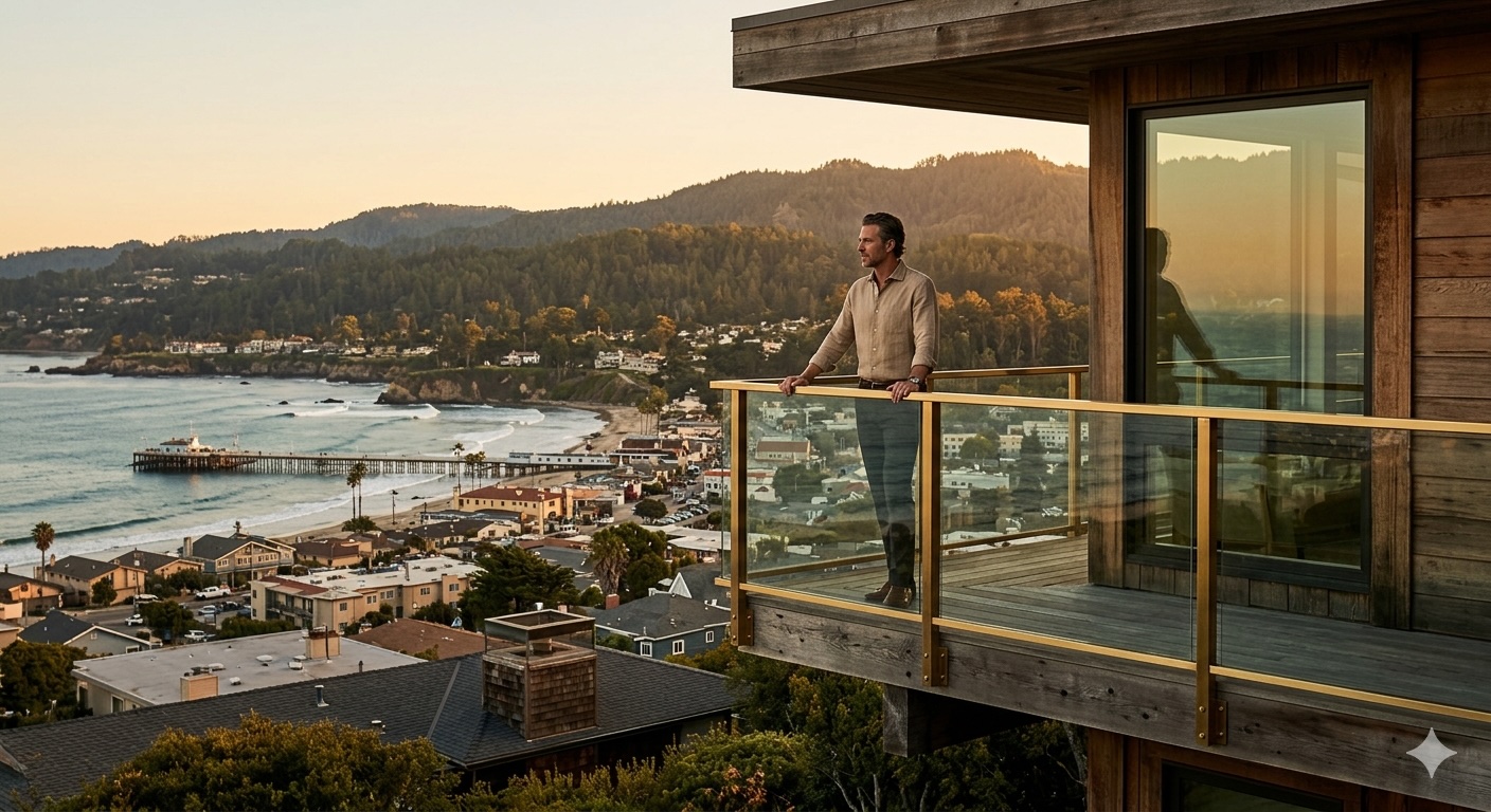 lookout over the ocean from deck
