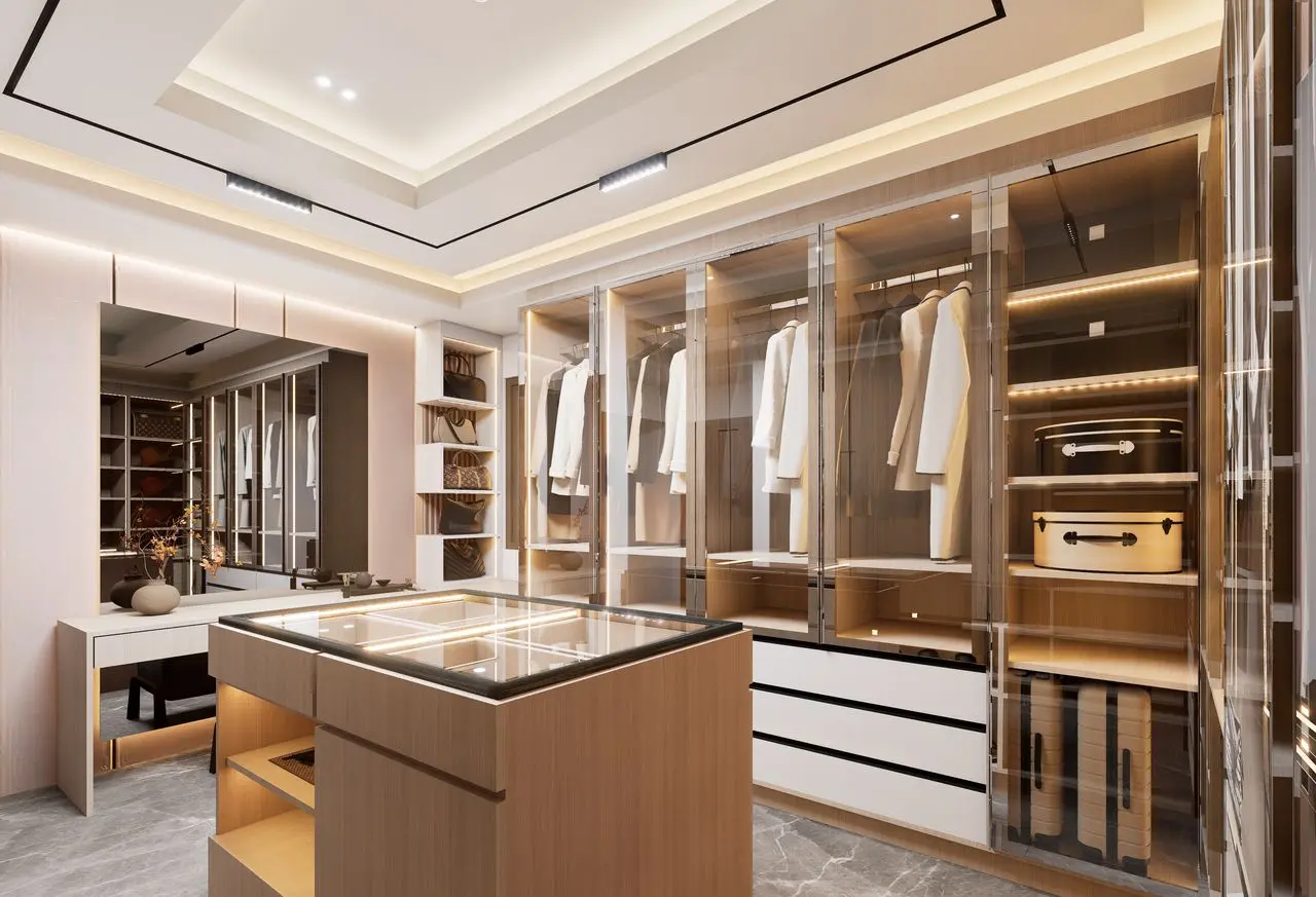 closet with dressing room and storage