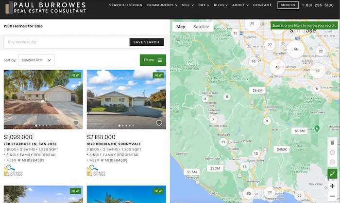 Search homes by location